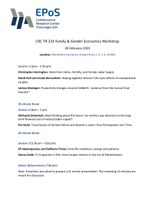 CRC TR 224 Familiy & Gender Economics Workshop