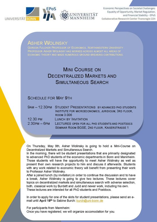 Flyer Mini Course on Decentralized Markets and Simultaneous Search.pdf