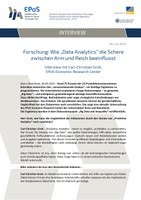 Forschung: Wie „Data Analytics“ die Schere zwischen Arm und Reich beeinflusst. Interview mit Carl-Christian Groh, EPoS Economic Research Center