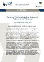 Interview with Florian Zimmermann: Forschung: Falsches „Storytelling“ lässt sich mit  Fakten allein nicht korrigieren