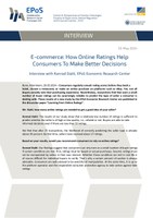 E-commerce: How Online Ratings Help Consumers To Make Better Decisions. Interview with Konrad Stahl, EPoS Economic Research Center.