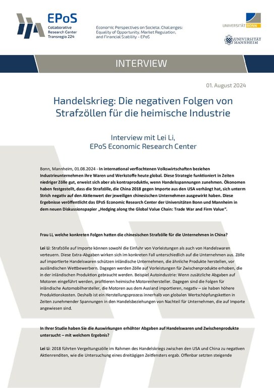Handelskrieg: Die negativen Folgen von Strafzöllen für die heimische Industrie