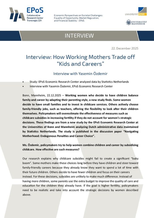 Interview: How Working Mothers Trade off “Kids and Careers”