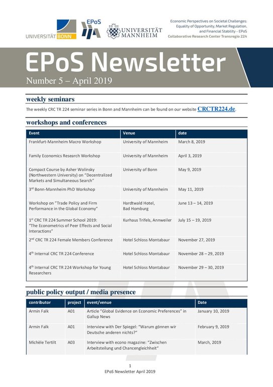 (5) CRC TR 224 Newsletter April 2019