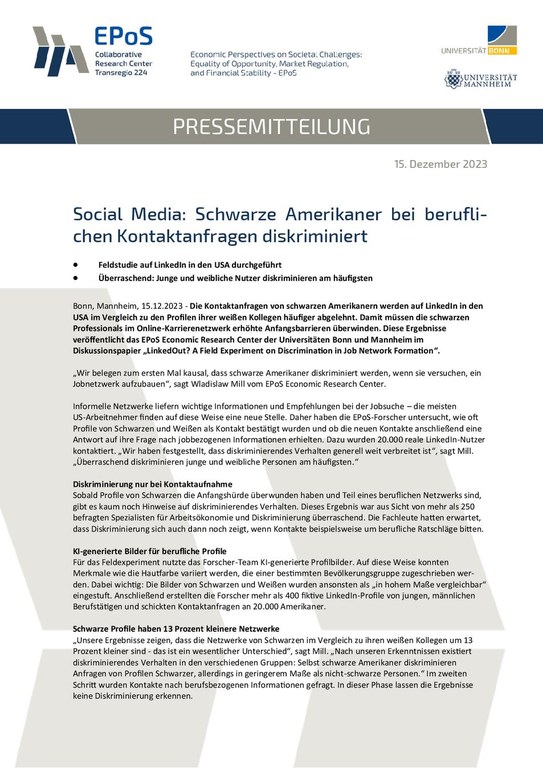Social Media: Schwarze Amerikaner bei beruflichen Kontaktanfragen diskriminiert