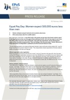 Press release: Equal Pay Day: Women expect 500,000 euros less than men