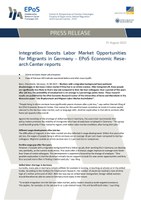 Integration Boosts Labor Market Opportunities  for Migrants in Germany - EPoS Economic Research Center Reports