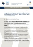 Integration verbessert Arbeitsmarkt-Chancen von  Migranten in Deutschland - EPoS Economic Research Center berichtet