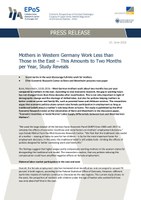 Mothers in Western Germany Work Less than  Those in the East – This Amounts to Two Months  per Year, Study Reveals