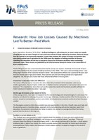 Press release: How Job Losses Caused By Machines Led To Better-Paid Work