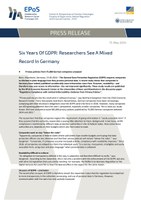 Press release: Six Years Of GDPR: Researchers See A Mixed Record In Germany