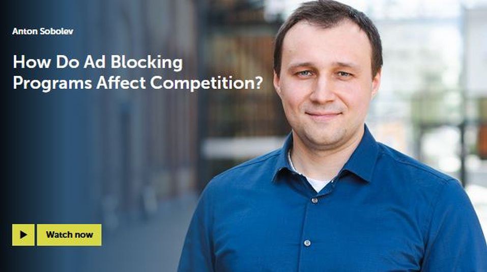 Video by Anton Sobolev: Ad Blockers and Competition