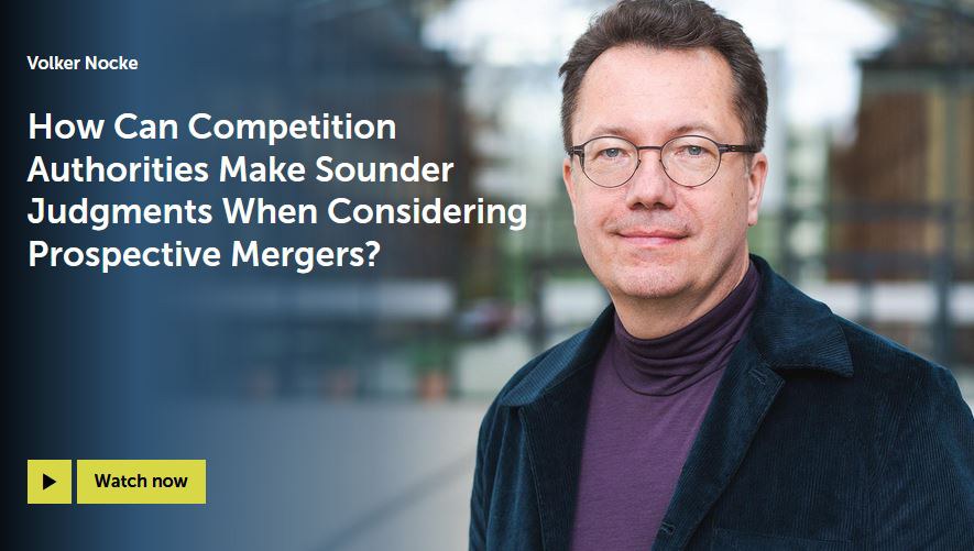 Video by Volker Nocke: Mergers and Competition