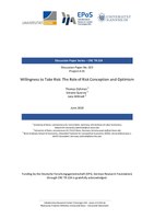 Willingness to Take Risk: The Role of Risk Conception and Optimism
