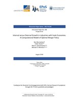 Internal Versus External Growth in Industries With Scale Economies: A Computational Model of Optimal Merger Policy