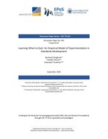 Learning When to Quit: An Empirical Model of Experimentation in Standards Development