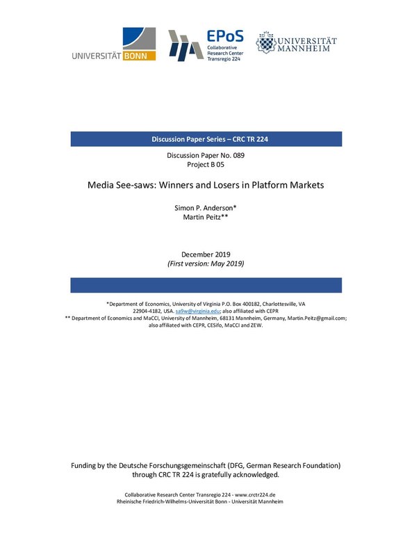 Media See-Saws: Winners and Losers in Platform Markets