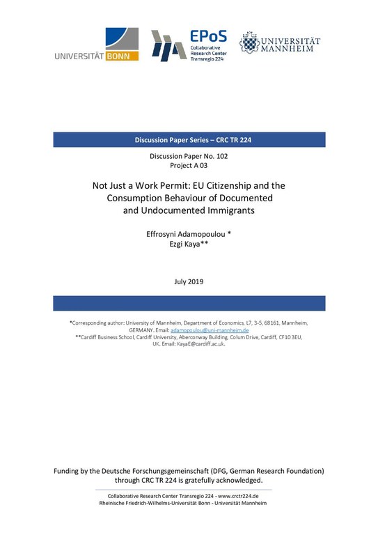 Not Just a Work Permit: EU Citizenship and the Consumption Behaviour of Documented and Undocumented Immigrants
