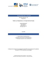 Habits as Adaptations: An Experimental Study