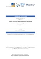 Hidden Testing and Selective Disclosure of Evidence