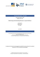 Mentoring and Schooling Decisions: Causal Evidence