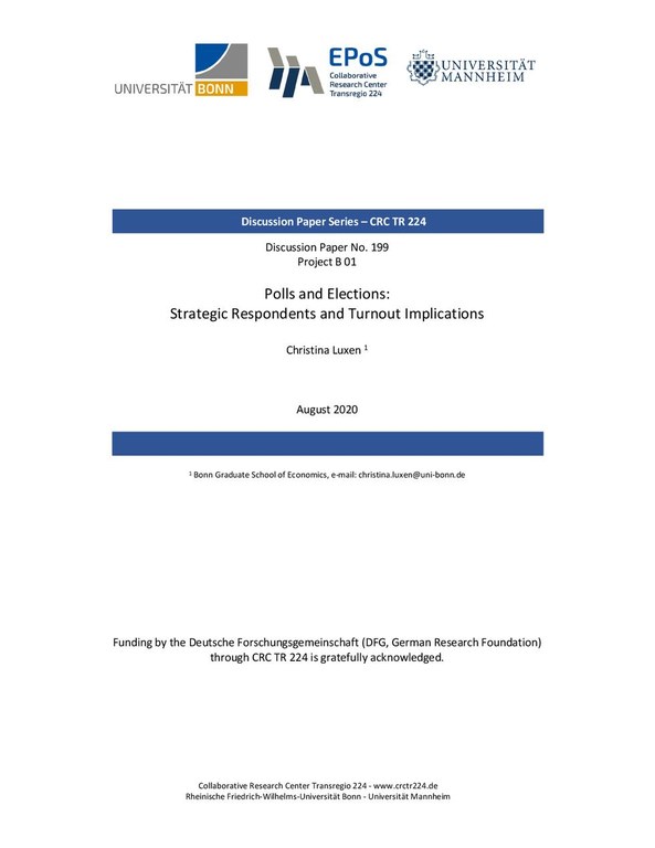Polls and Elections: Strategic Respondents and Turnout Implications