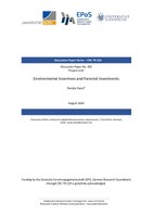 Environmental Incentives and Parental Investments