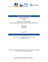 Preparing for the Next Crisis: How to Secure the Supply of Essential Goods and Services