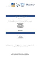 Relational Contracts and Trust in a High-Tech Industry