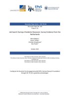 Job Search During a Pandemic Recession - Survey Evidence from the Netherlands