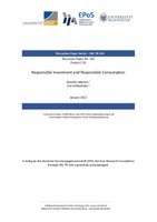 Responsible Investment and Responsible Consumption