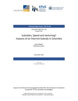 Subsidies, Speed and Switching? Impacts of an Internet Subsidy in Colombia
