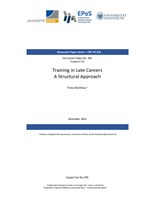 Training in Late Careers: A Structural Approach