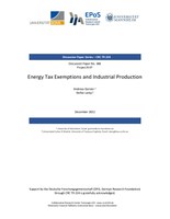 Energy Tax Exemptions and Industrial Production
