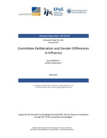 Committee Deliberation and Gender Differences in Influence
