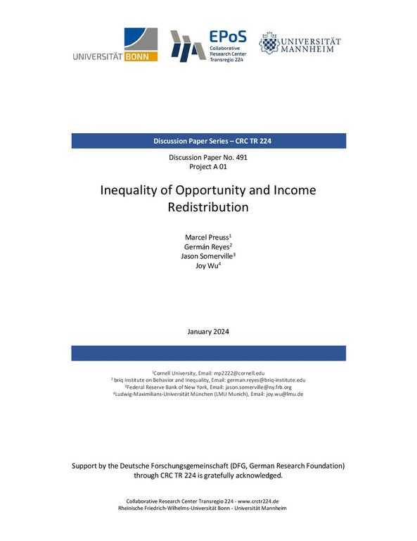 Inequality of Opportunity and Income Redistribution