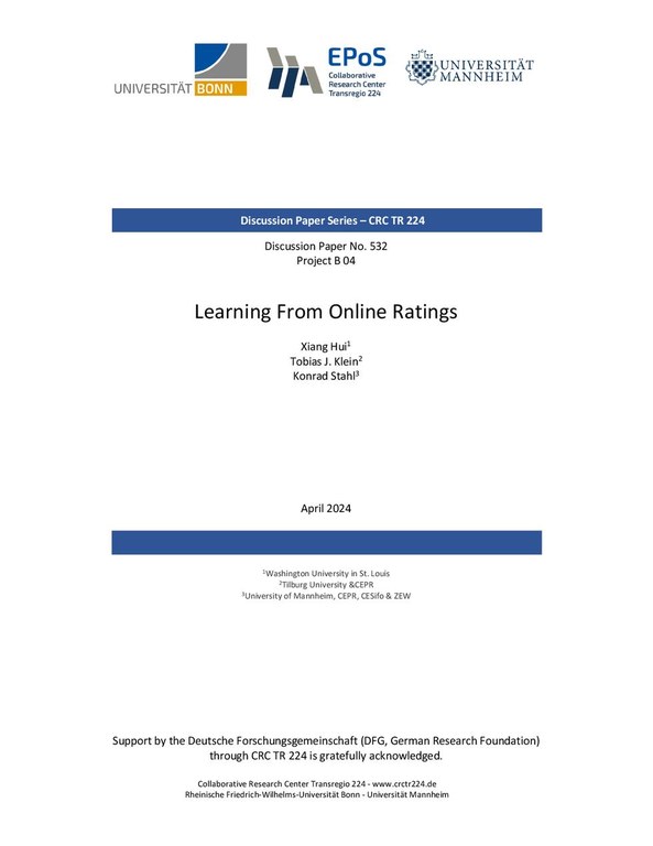 Learning from Online Ratings