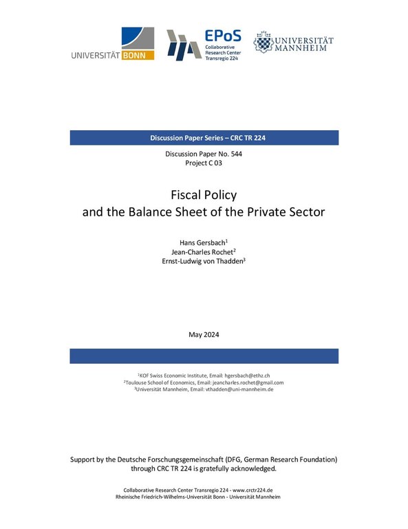 Fiscal Policy and the Balance Sheet of the Private Sector