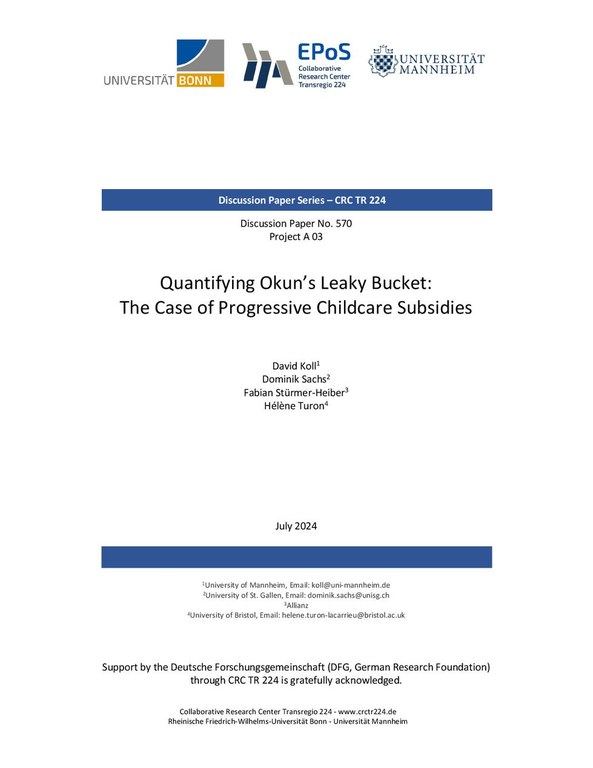 Quantifying Okun’s Leaky Bucket: The Case of Progressive Childcare Subsidies