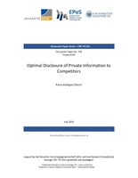 Optimal Disclosure of Private Information to Competitors