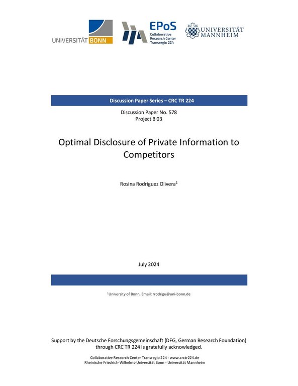 Optimal Disclosure of Private Information to Competitors
