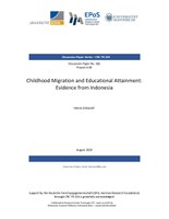 Childhood Migration and Educational Attainment: Evidence from Indonesia