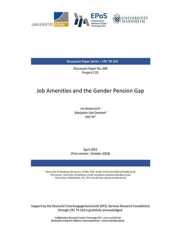 Job Amenities and the Gender Pension Gap