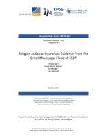 Religion as Social Insurance: Evidence from the Great Mississippi Flood of 1927