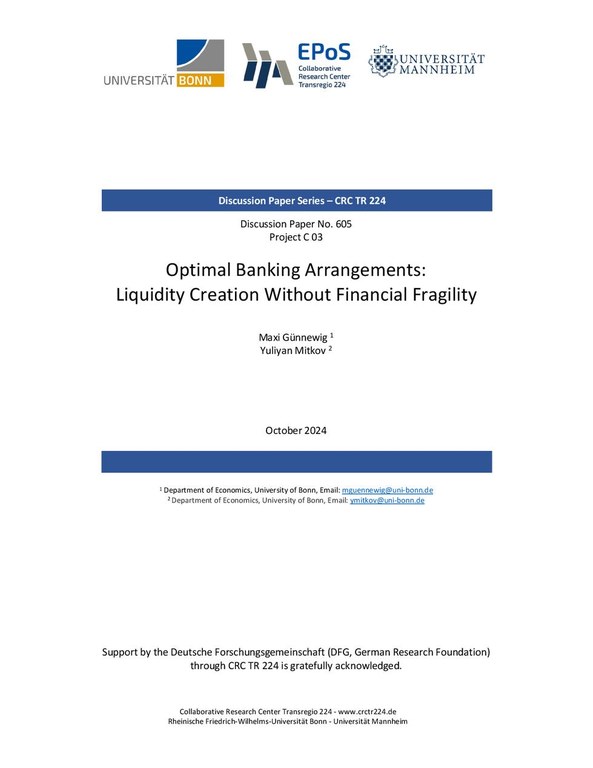 Optimal Banking Arrangements: Liquidity Creation without Financial Fragility