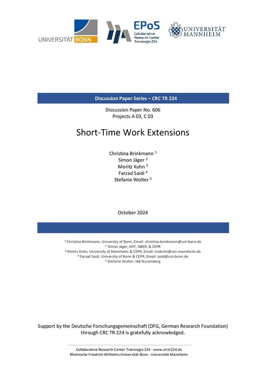 Short-Time Work Extensions