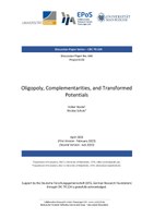 Oligopoly, Complementarities, and Transformed Potentials