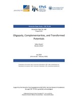 Oligopoly, Complementarities, and Transformed Potentials