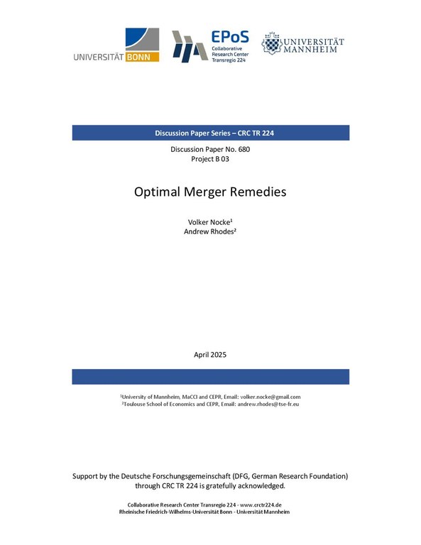 Optimal Merger Remedies