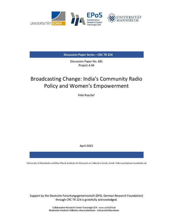 Broadcasting Change: India's Community Radio Policy and Women's Empowerment